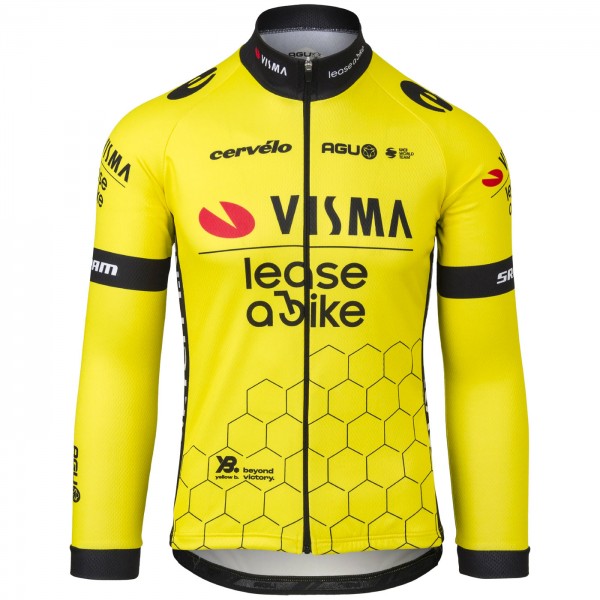 Heren Fietskleding Agu Team Visma Lease a Bike 2024 shirt met lange mouwen