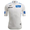 Santini witte Tour de France-jersey Frankrijk 2025 Fan Line-jersey voor heren Santini witte Tour de France-jersey Frankrijk 2025 Fan Line-jersey voor heren