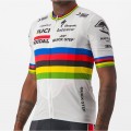 Soudal Quick-Step Wereldkampioen Rainbow Jersey 2023 Competizione wielertrui met korte mouwen professionele wielerploeg Soudal Quick-Step Wereldkampioen Rainbow Jersey 2023 Competizione wielertrui met korte mouwen professionele wielerploeg