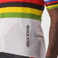 Soudal Quick-Step Wereldkampioen Rainbow Jersey 2023 Competizione wielertrui met korte mouwen professionele wielerploeg Soudal Quick-Step Wereldkampioen Rainbow Jersey 2023 Competizione wielertrui met korte mouwen professionele wielerploeg