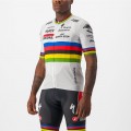 Soudal Quick-Step Wereldkampioen Rainbow Jersey 2023 Competizione wielertrui met korte mouwen professionele wielerploeg Soudal Quick-Step Wereldkampioen Rainbow Jersey 2023 Competizione wielertrui met korte mouwen professionele wielerploeg