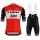 Trek Segafredo 2019 Rood Fietskleding Set Wielershirt Korte Mouw+Korte Fietsbroeken Bib