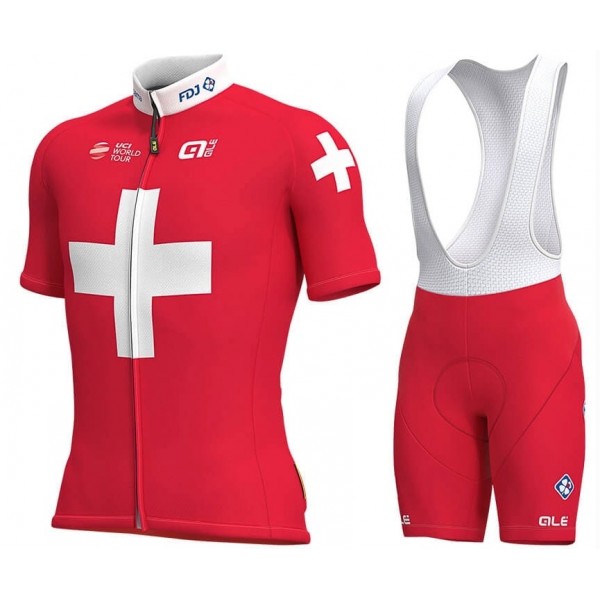 2019 Groupama FDJ Swiss Champion Fietskleding Set Fietsshirt Met Korte Mouwen+Korte Koersbroek Bib 891VXCU 2019 Groupama FDJ Swiss Champion Fietskleding Set Fietsshirt Met Korte Mouwen+Korte Koersbroek Bib 891VXCU
