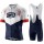 100% Exceed Blue Fietskleding Set Wielershirt Korte Mouw+Korte Fietsbroeken Bib