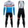 2020 CUBE Blauw Pro Team Thermal Fietskleding Set Wielershirts Lange Mouw+Lange Wielrenbroek Bib 998XVXC