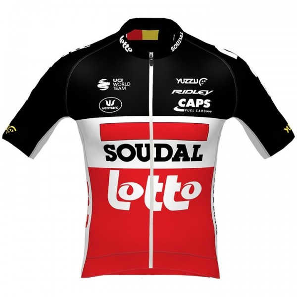 2020 Lotto Soudal Rood Wielershirt Korte Mouw 894CUPS