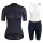 2020 Rapha Pro Team Dames's Zwart-Blauw Fietskleding Set Wielershirt Korte Mouw+Korte Fietsbroeken Bib 234YTSX