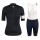 2020 Rapha Pro Team Dames's Zwart-Wit Fietskleding Set Wielershirt Korte Mouw+Korte Fietsbroeken Bib 658PAKY