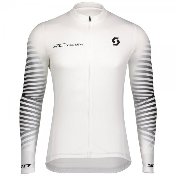 2020 Scott RC Team 1.0 Wit Fietskleding Wielershirt Lange Mouw 570UQJA