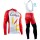 2020 Team Cofidis Pro Thermal Fietskleding Set Wielershirts Lange Mouw+Lange Wielrenbroek Bib 772WAKT