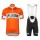 San Pellegrino 1976 Retro Orange Fietskleding Set Wielershirt Korte Mouw+Korte Fietsbroeken Bib