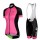 2015 ALE Wielerkleding Set Wielershirt Met Korte Mouwen+Korte Koersbroek Zwart Roze 2 Dame