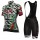 ALE PRR FLOWERS Dames Wit Wielerkleding Set Wielershirt Korte+Korte Fietsbroeken Bib