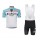 Bianchi 2014 Fietskleding Set Fietsshirt Met Korte Mouwen+Korte Koersbroek Wit Blauw