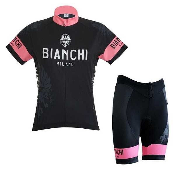 2016 BIANCHI MILANO DAMES Wielerkleding Set Wielershirt Korte+Korte Fietsbroeken