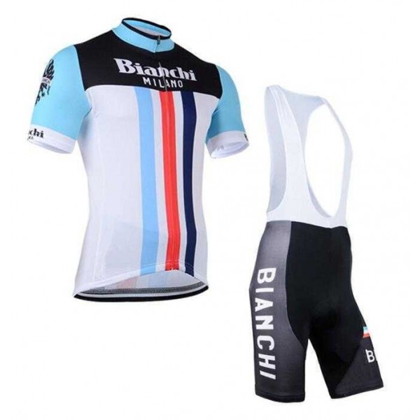2016 Bianchi Pro Fietskleding Set Fietsshirt Met Korte Mouwen+Korte Koersbroek