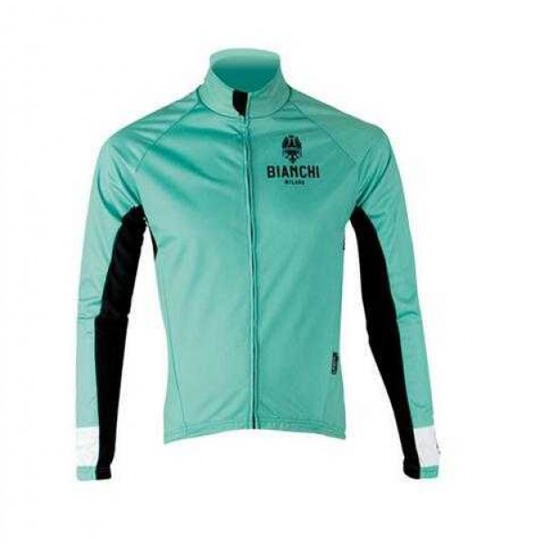 2016 BIANCHI-MILANO Wielershirt Lange Mouwen Blauw Zwart