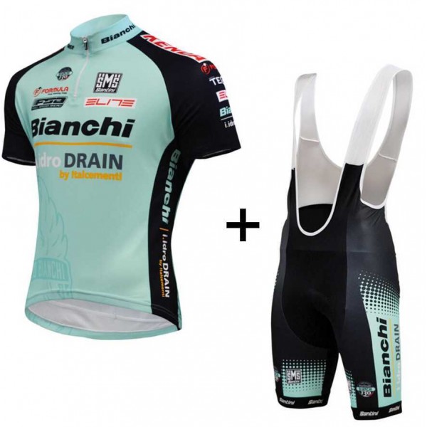 Bianchi Idro Drain 2015 Fietskleding Set Fietsshirt Met Korte Mouwen+Korte Koersbroek Bianchi Idro Drain 2015 Fietskleding Set Fietsshirt Met Korte Mouwen+Korte Koersbroek