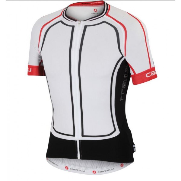 2016 Castelli Aero Wielershirt Korte Mouw Wit Zwart