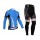 Castelli 2014 Wielerkleding Set Wielershirt Lange Mouw+Lange Fietsbroeken Blauw