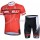 2015 Castelli Fietskleding Korte Mouw+Fiets Broek Rood