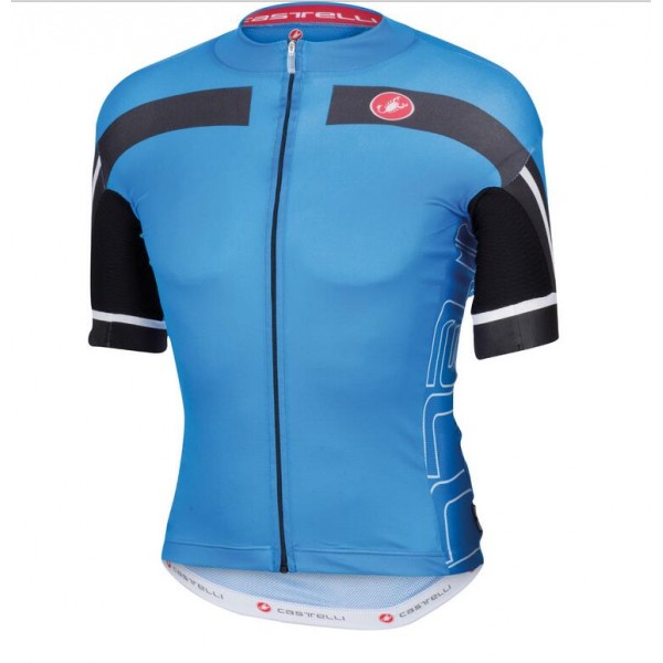 2016 Castelli Free Aero Race 4.0 Wielershirt Korte Mouw Blauw