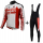 2016 Ducati Fietskleding Wielershirt Lange Mouw+Lange Fietsbroeken Bib Rood Wit