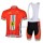 Ferrari Teams Castelli Cipollini Fietskleding Set Fietsshirt Met Korte Mouwen+Korte Koersbroek