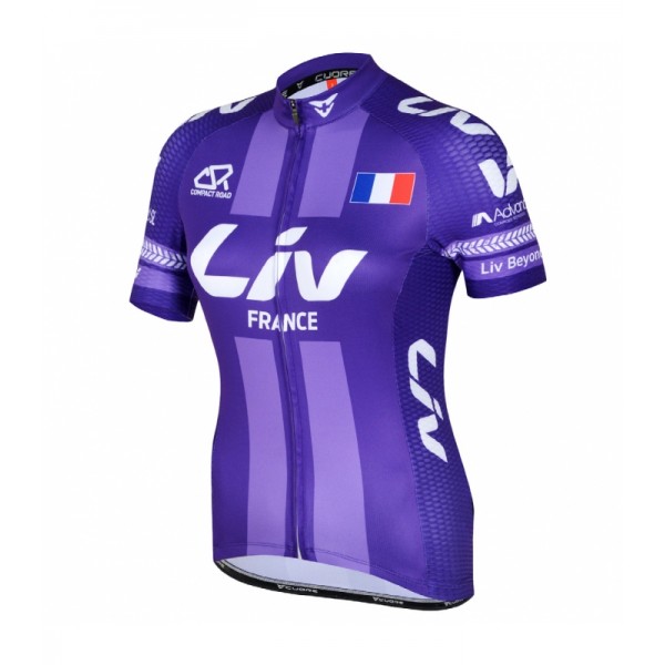 Wielerkleding Profteams 2020 LIV TEAM France Wielershirt Met Korte Mouwen Wielerkleding Profteams 2020 LIV TEAM France Wielershirt Met Korte Mouwen