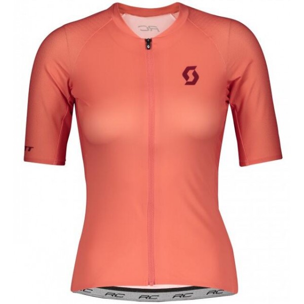 Wielerkleding Profteams 2020 Dames SCOTT RC Premium Wielershirt Met Korte Mouwen Rosa