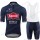 Alpecin Fenix 2020 Bleu Fietskleding Set Fietsshirt Met Korte Mouwen+Korte Koersbroek Bib RFNYB
