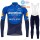 Winter Fleece Deceuninck Quick Step Pro Team 2021 Fietskleding Set Wielershirts Lange Mouw+Lange Wielrenbroek Bib SLYEW