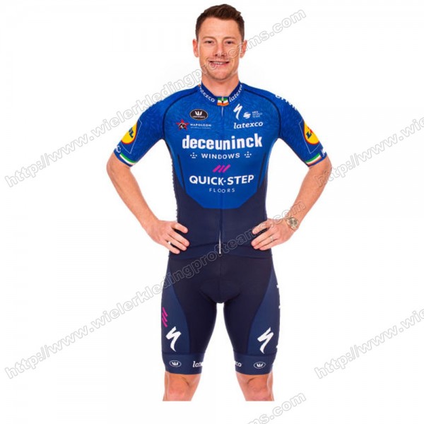 Deceuninck Quick Step Irish 2021 Fietskleding Fietsshirt Korte Mouw+Korte Fietsbroeken PPCKG Deceuninck Quick Step Irish 2021 Fietskleding Fietsshirt Korte Mouw+Korte Fietsbroeken PPCKG