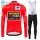 Winter Fleece Jumvo Visma Spanish Pro Team 2021 Fietskleding Set Wielershirts Lange Mouw+Lange Wielrenbroek Bib QAPNI