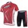 2014 Fox Bike Teams Wielerkleding Set Set Wielershirts Korte Mouw+Fietsbroek Rood