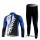 Giant Sram Pro Team Wielerkleding Set Wielershirts Lange Mouw+Lange Fietsbroeken Blauw Wit Zwart