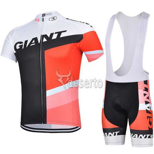 2015 Giant Fietskleding Set Fietsshirt Met Korte Mouwen+Korte Koersbroek Zwart Rood