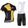 2016-2017 Giant Fietskleding Set Fietsshirt Met Korte Mouwen+Korte Koersbroek Geel Zwart