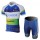 2013 Green Edge ORICA Fietskleding Wielershirts Korte Mouw+Fietsbroekje Blauw