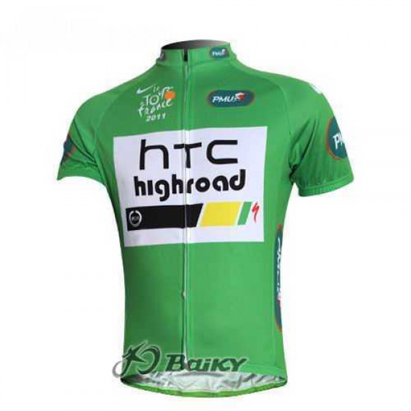HTC-Highroad Pro Team Wielershirt Met Korte Mouwen Groen