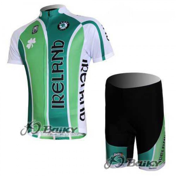 Irlanda Pro Team Fietskleding Wielershirts Korte+Korte Fietsbroeken Groen Irlanda Pro Team Fietskleding Wielershirts Korte+Korte Fietsbroeken Groen