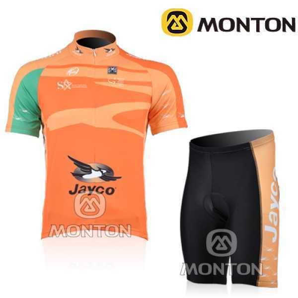 JAYCO Pro Team Wielerkleding Set Wielershirts Korte+Korte Fietsbroeken Oranje