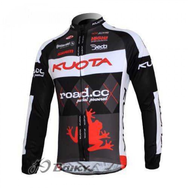 Kuota SRAM Road Pro Team Wielershirts Lange Mouwen Zwart Wit Kuota SRAM Road Pro Team Wielershirts Lange Mouwen Zwart Wit