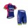 2016 Lampre Merida Fietskleding Wielershirt Korte Mouwen+Fietsbroek Korte