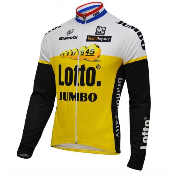 2016 Lotto Jumbo Wielershirt Lange Mouwen Geel 2016 Lotto Jumbo Wielershirt Lange Mouwen Geel