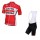 2016 LOTTO SOUDAL Fietskleding Set Fietsshirt Met Korte Mouwen+Korte Koersbroek Rood-1