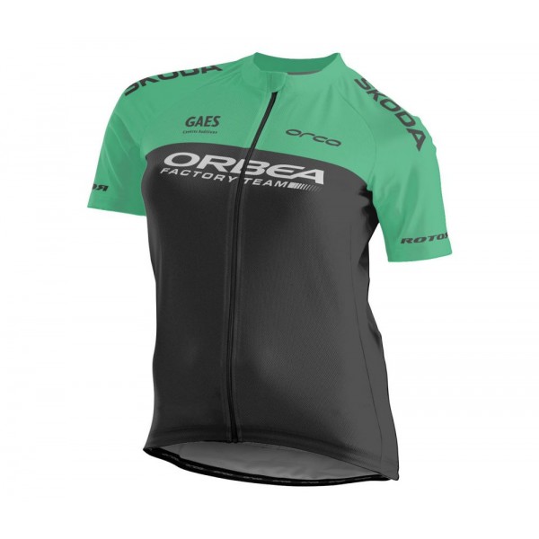 2018 Orbea Factory Team Skoda Dame Wielershirt Korte Mouw