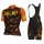 ALE SOLID Cracle Orange Fietskleding Set Wielershirt Korte Mouwen+Korte Fietsbroeken Bib