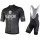 Bianchi Milano Black Fietskleding Set Wielershirt Korte Mouwen+Korte Fietsbroeken Bib