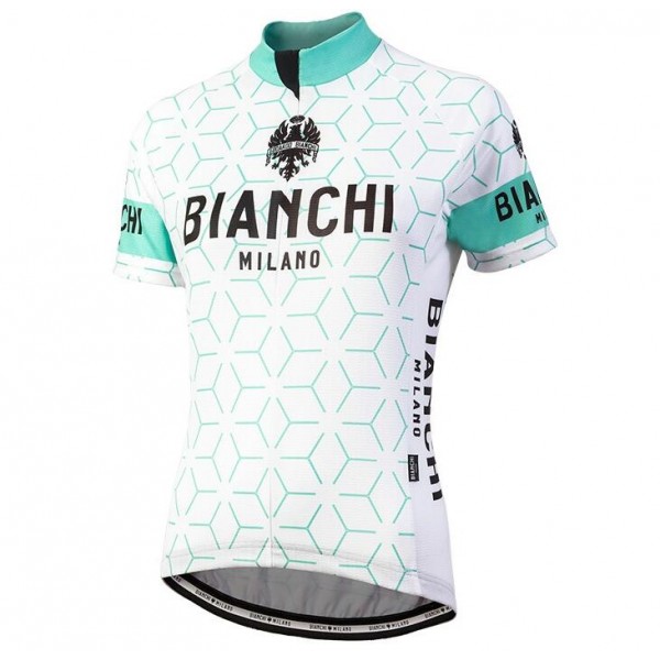 Bianchi Milano Nevola White Dames Wielershirt Korte Mouwen